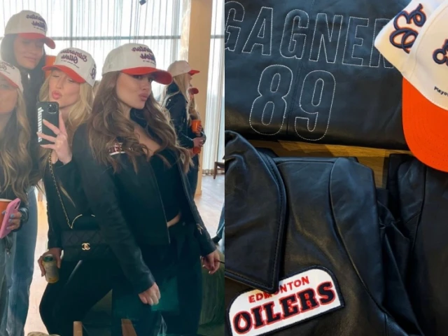 Oilers wives and girlfriends reveal matching leather jackets for playoffs