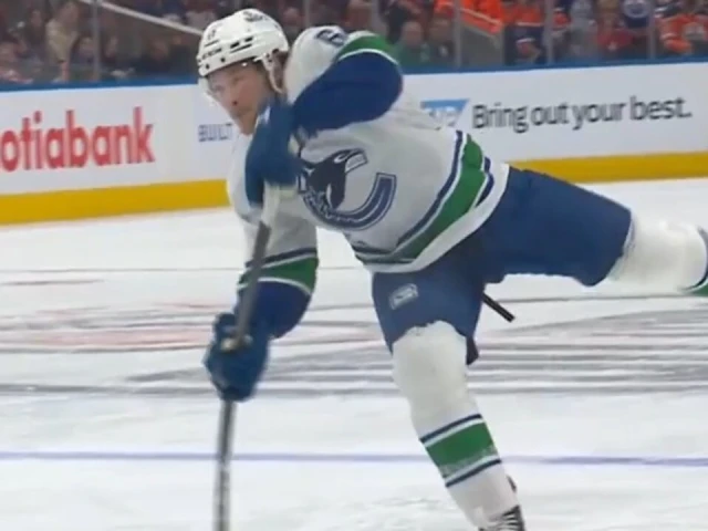 Boeser stuns Oilers home crowd with back-to-back first-period goals
