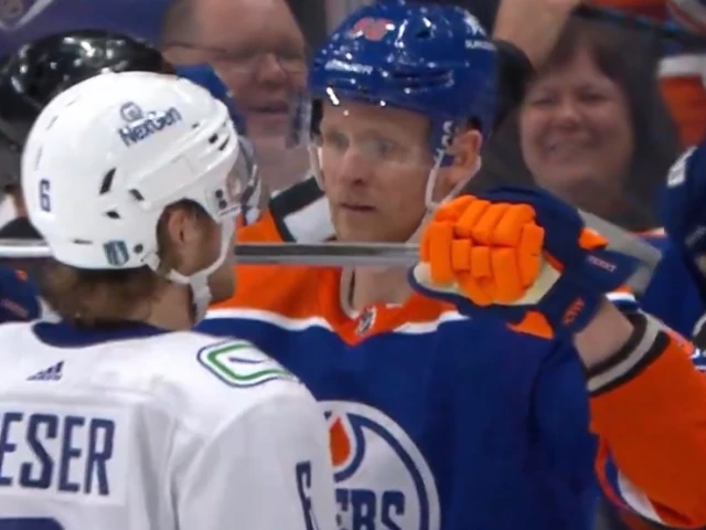 Oilers' Perry mocks Canucks players with fake cross-check gesture