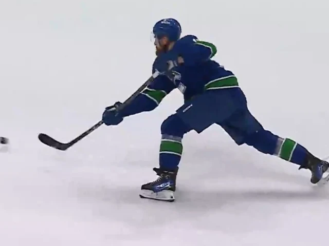 Hronek rips point shot to record first career playoff goal