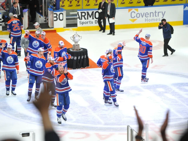 Edmonton Oilers win the Clarence S. Campbell Bowl, but don’t hoist the trophy