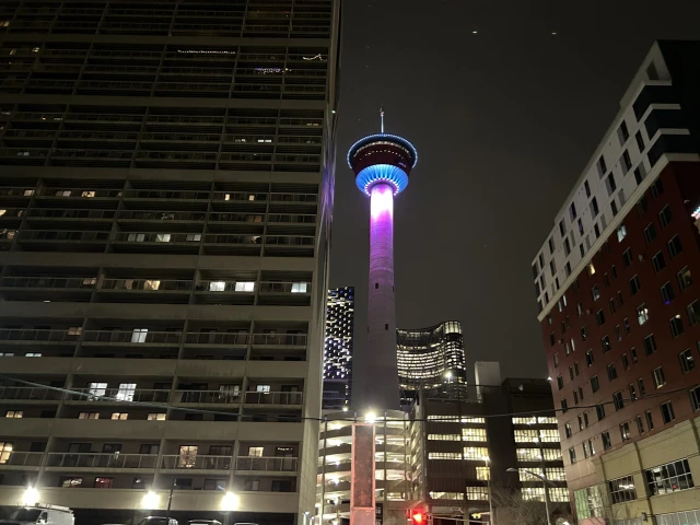 The Calgary Tower is getting lit up in blue and orange — but not for the Oilers