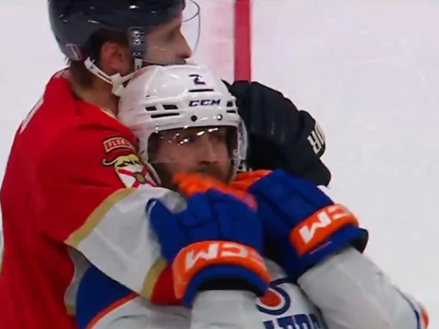 Oilers' Bouchard tried to tap out of aggressive Ekblad chokehold