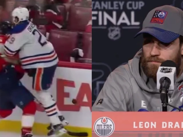 Oilers' Draisaitl talks about his controversial hit on Barkov