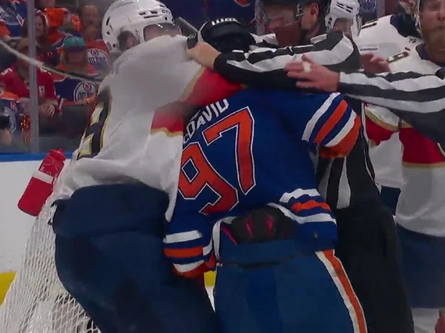 Tkachuk, McDavid tussle during after-whistle scrum