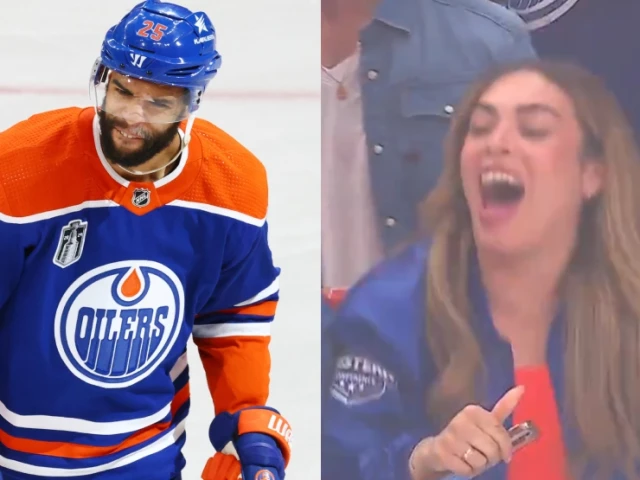 Darnell Nurse shared moment with cousin Sarah during Oilers win