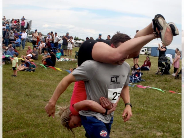 Oilers assistant strength and conditioning coach wins Alberta Wife Carrying Championship