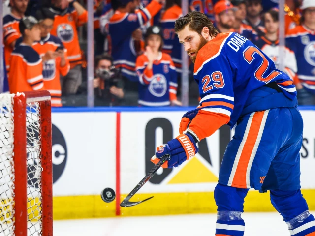 ‘Loyal to the OIL:’ Leon Draisaitl, fiancée Celeste Desjardins react to new eight-year extension with Oilers