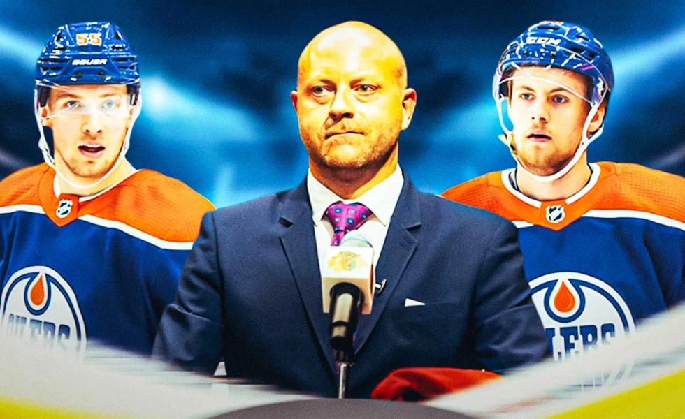 Oilers GM takes subtle shot at Philip Broberg, Dylan Holloway