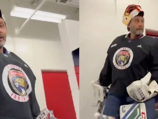 Roberto Luongo crashes beer league team's game