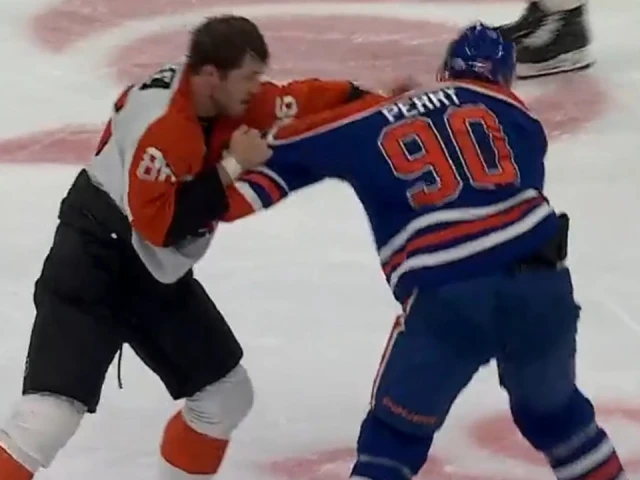 Couturier-Skinner collision sparks pair of Oilers-Flyers fights