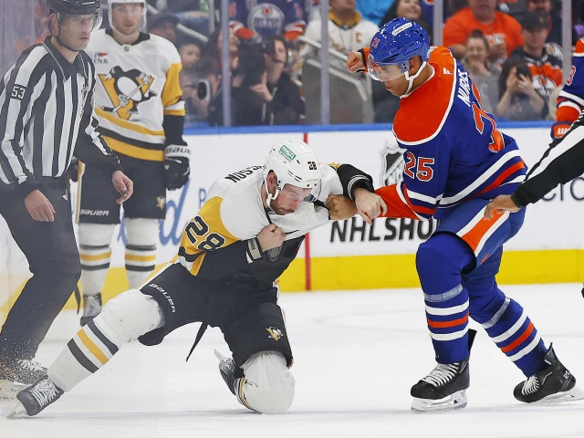 WATCH: Oilers’ Darnell Nurse fights Penguins’ Marcus Pettersson after ugly hit