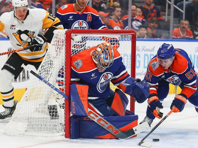 Oilers put 50 shots on goal to steamroll Penguins in shutout win