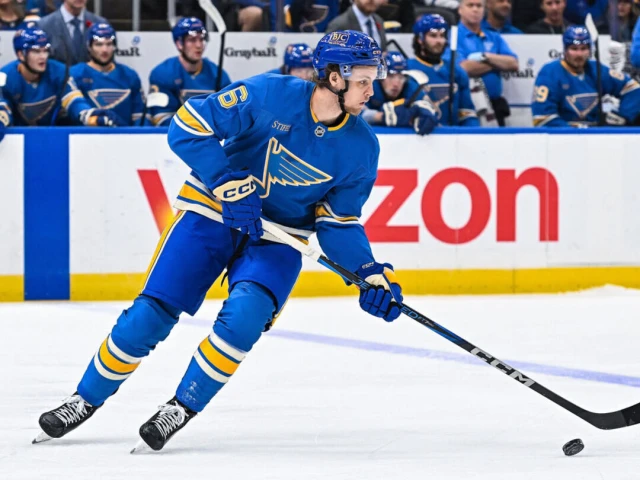 Blues' Broberg out 4-6 weeks with apparent leg injury