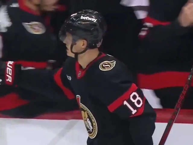 Senators’ Stutzle blasts one-timer from slot past Oilers’ Skinner