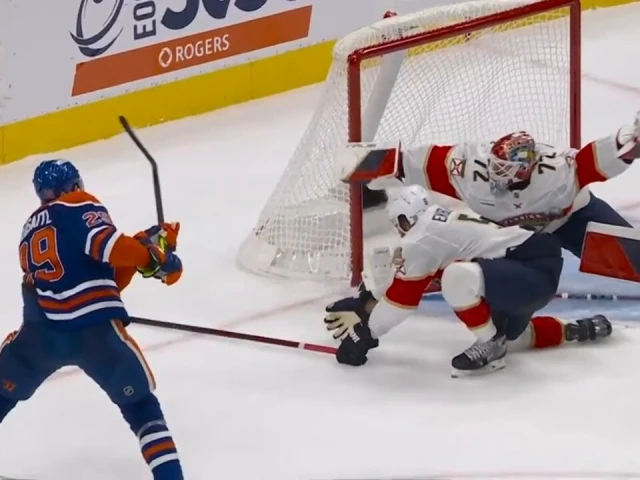 Panthers’ Bobrovsky stretches out to deny Draisaitl of tying goal