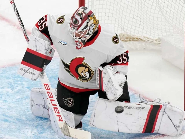 Senators’ Ullmark exits game vs. Oilers with upper-body injury