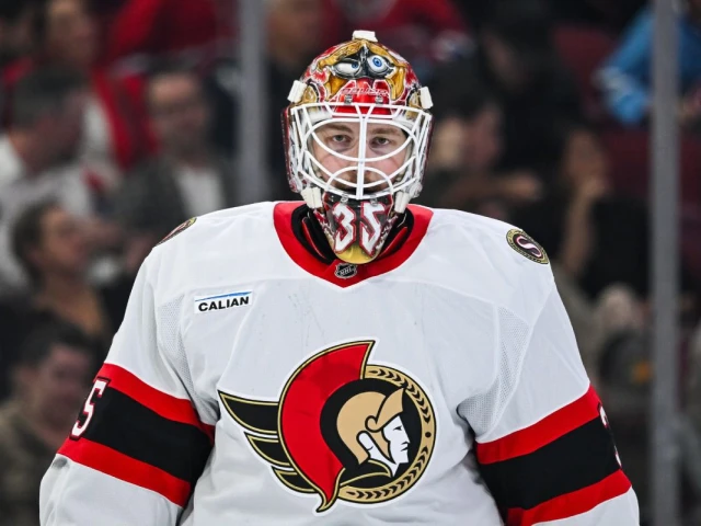 Senators’ Linus Ullmark leaves games vs. Oilers with upper-body injury