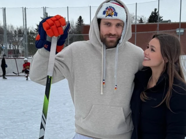 Edmonton Oilers' Draisaitl and fiancée spotted skating at local outdoor rink