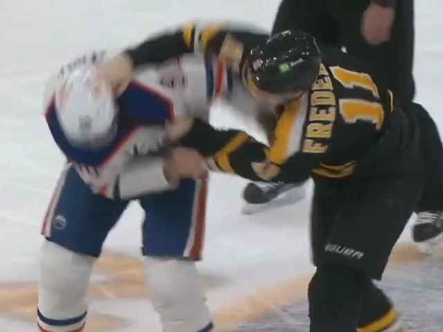 Frederic and Perry drop gloves at centre ice for spirited fight