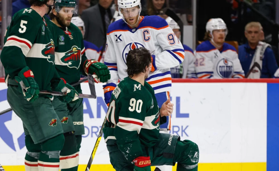 Wild's Johansson injured after elbow from McDavid