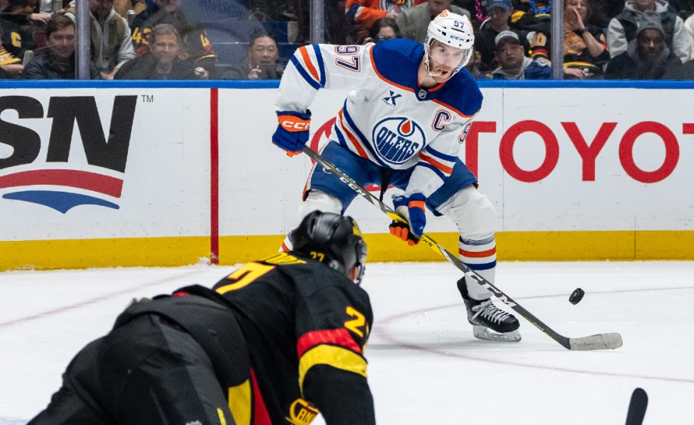 Oilers’ Connor McDavid to have hearing for cross-check on Canucks’ Garland