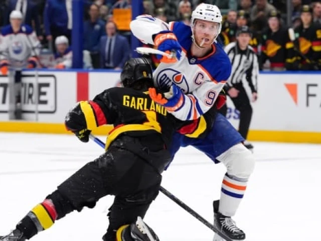 McDavid to have NHL hearing for cross-check to head of Canucks' Garland