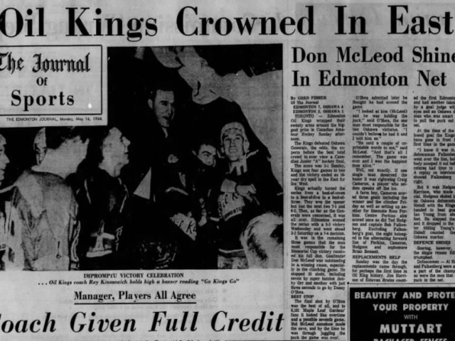 66 Days Until The Season Begins — The 1966 Memorial Cup champion Edmonton Oil Kings