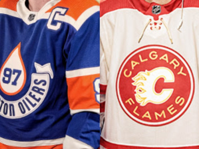 Flames and Oilers unveil their Heritage Classic uniforms