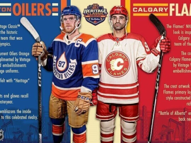 Oilers, Flames unveil Heritage Classic uniforms