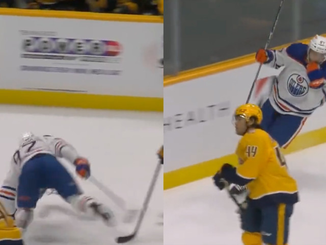 Hockey fans wowed as McDavid trips, spins, scores jaw-dropping goal