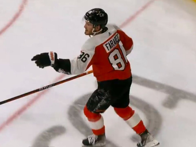 Flyers execute perfect give-and-go to set up easy look for Farabee vs. Oilers