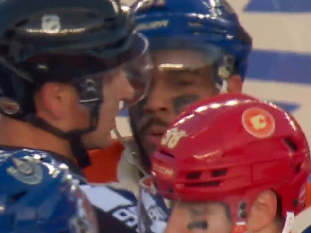 ‘What is anybody here going to do?’ Oilers’ Kane unintimidated by Flames during scrum