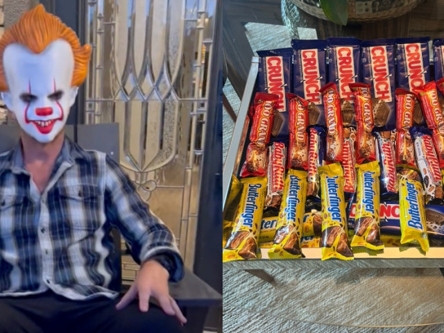 Former Oilers coach handed out full-sized chocolate bars on Halloween