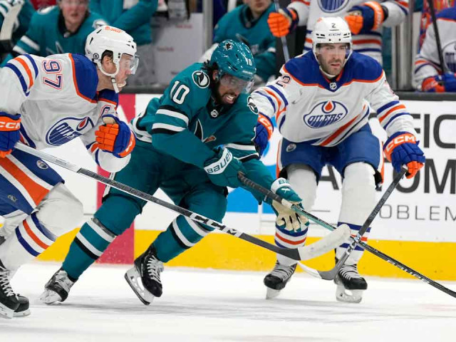 Oilers stumble once again in loss to lowly Sharks