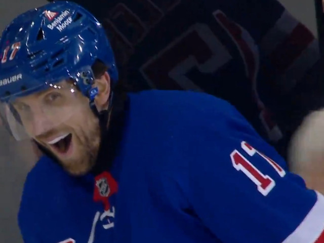 Zibanejad fools Oilers with no-look re-direct to Wheeler for easy Rangers goal