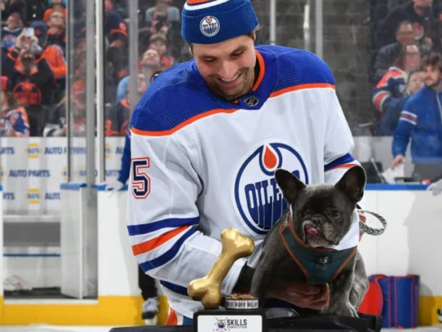 Puppies steal the show at Oilers Skills Competition