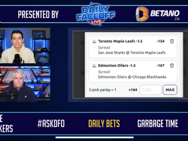 Betano Daily Bets: Toronto Maple Leafs / Edmonton Oilers Parlay +164