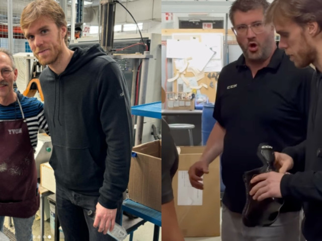 McDavid tours Montreal's CCM factory ahead of NHL All-Star Game