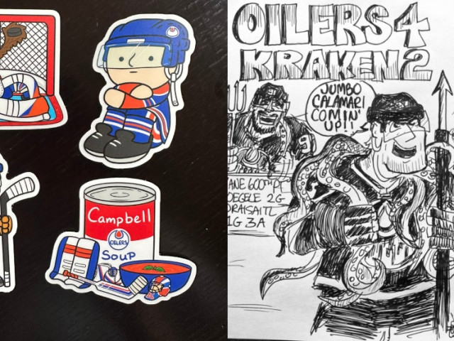 Meet the unofficial cartoonists of the Edmonton Oilers