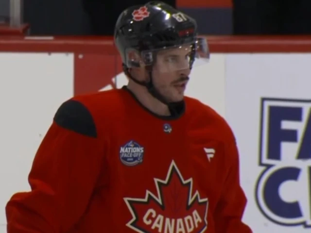 Crosby, Team Canada take the ice for first practice before 4 Nations Face-Off