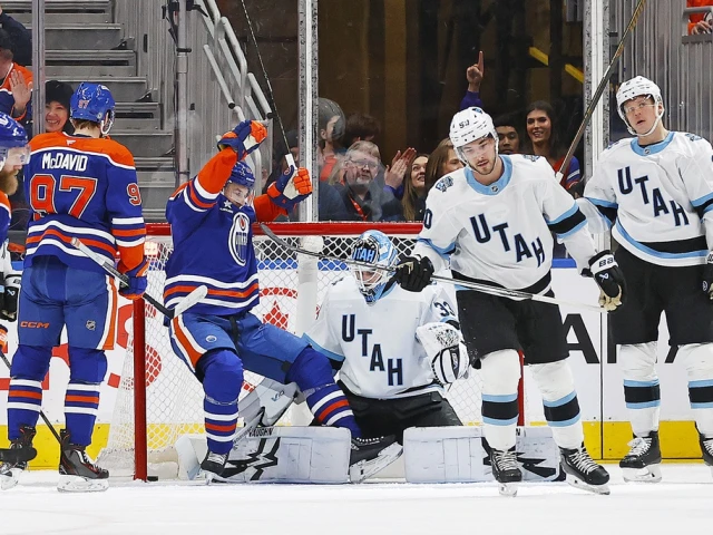Ryan Nugent-Hopkins shines, Zach Hyman scores two, and Calvin Pickard solid in Oilers 7-1 blowout over Utah