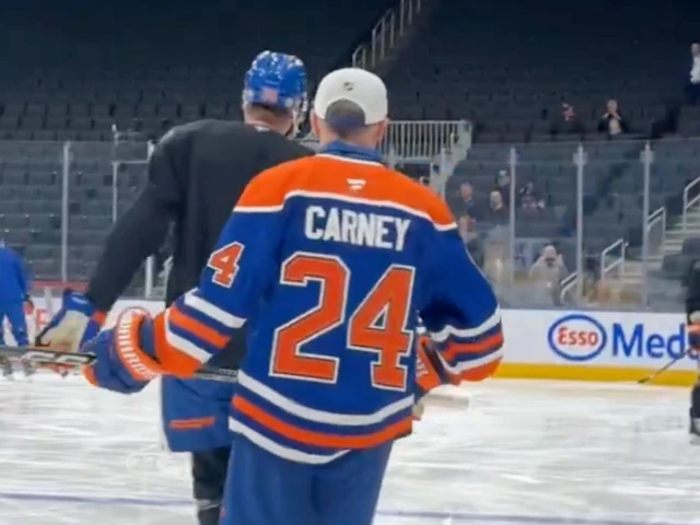 Canadian Prime Minister Mark Carney hits the ice with Edmonton Oilers