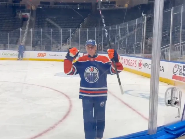 Prime Minister Mark Carney skates with Oilers ahead of game against Jets