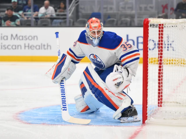 ‘I thought he was amazing’: Oilers top goaltending prospect Olivier Rodrigue makes NHL debut in loss to Kraken