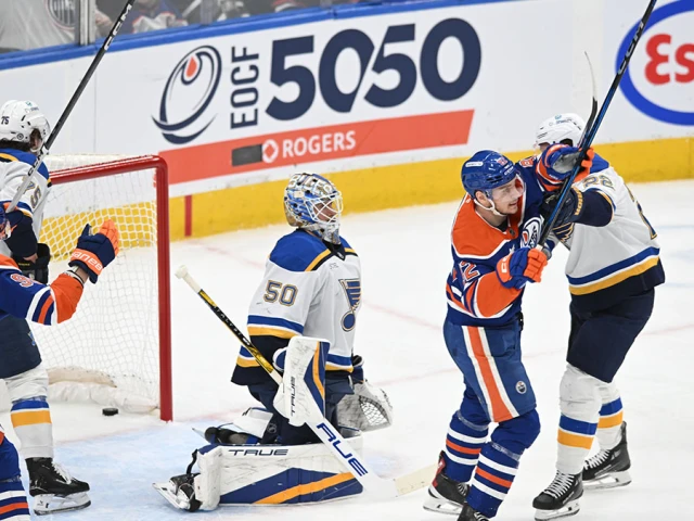 Chaotic Oilers-Blues brawl ignited by Jordan Binnington, Corey Perry