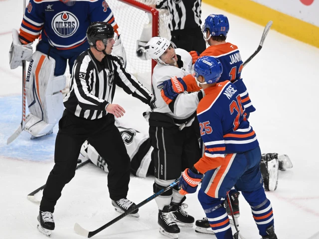 DoPS: Oilers’ Darnell Nurse pulling up on cross-check to Kings’ Byfield earns one game suspension — and no more than that