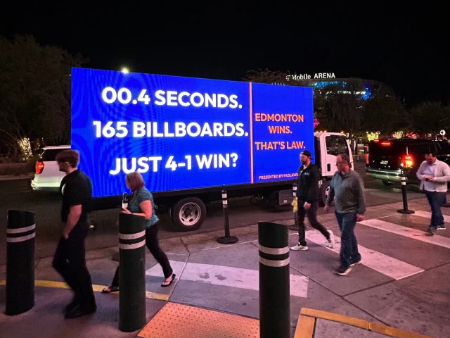 Edmonton Oilers billboard trolls Golden Knights fans in the streets of Las Vegas