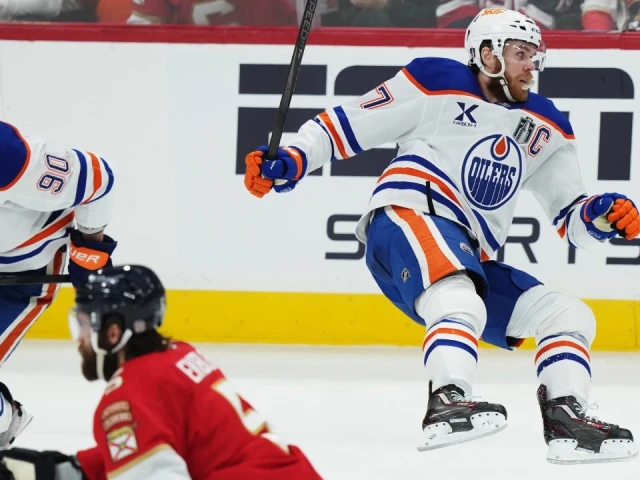 Marchand praises Ekblad for actually being able to land a hit on McDavid