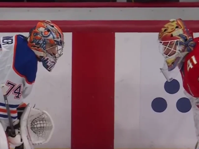 Edmonton Oilers and Florida Panthers goalies had a staring contest and here's why it started